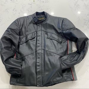 Yamaha Vintage Yamaha Black Leather Motorcycle Jacket